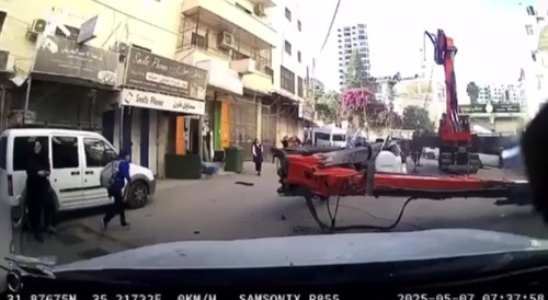 Almost smashed on crane