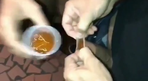 Drink in the foreskin