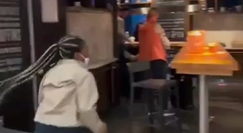 Black woman attacks store personnel