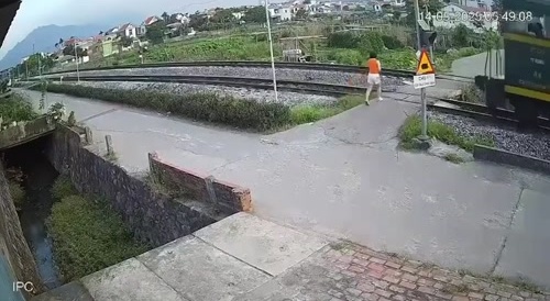 Careless Woman Hit By Train