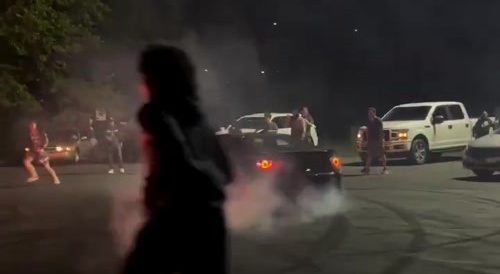 Someone ran over during a drift event.