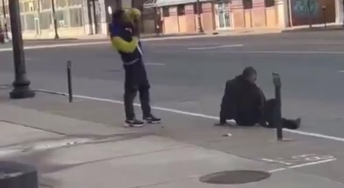 Guy shoots someone at point blank range