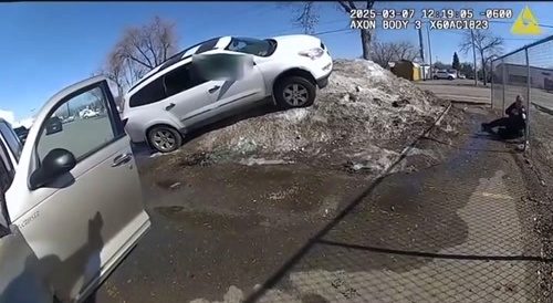 woman runs over cop and gets shot at :O