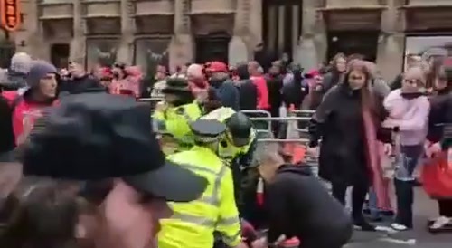 LIVERPOOL SUPPORTERS ATTACK DRIVER WHO MOWED DOWN PEDESTRIANS
