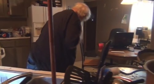 That's one pissed off old man!