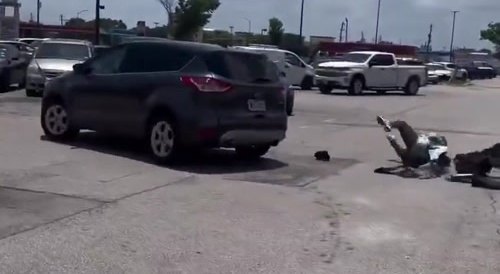 Urban Shoplifter Falls Outta Getaway Car