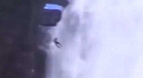 BASE Jumper gets sucked into waterfall