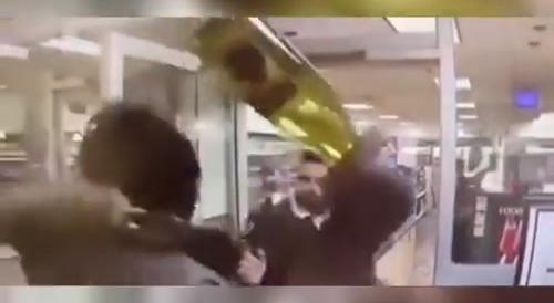 Black man bottles Indian security at LCBO