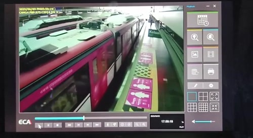Elderly Man Falls Before Train