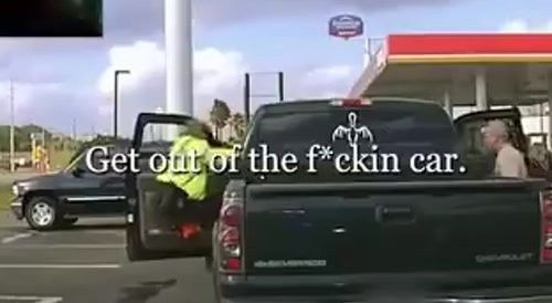 Granny Cop Don't Mess Around - "get outta the car" beech!