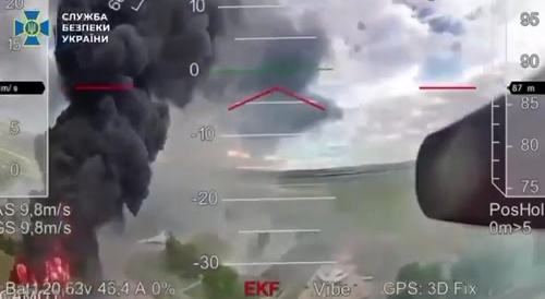 The SBU just released the FULL flight from van roof takeoff to destroying the TU-22M plane.