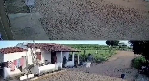 Truck tire comes loose and hits house porch. Bahia/Brazil
