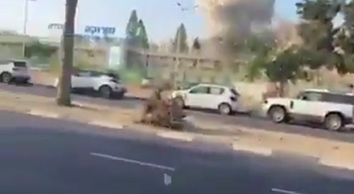 Another angle of Soroka Medical Center in southern Israel strike