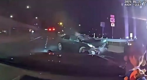 Murder Suspect Crashes but Cops Riddle him with Bullets