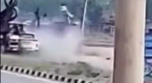 Flying after collision