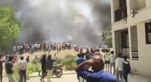 Airplane crash in India.