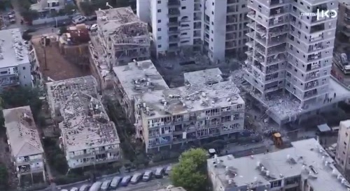 Aftermath of Iranian missile strike on Tel Aviv