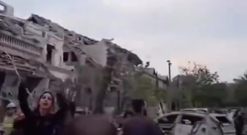 Some of the devastation in Tel Aviv.