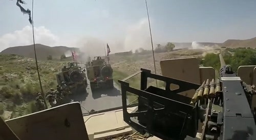 American forces Vs taliban somewhere in 2017