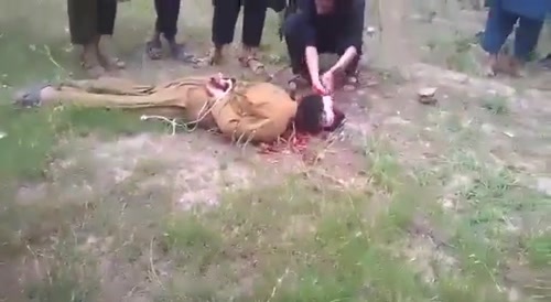 Beheading a goat fucker