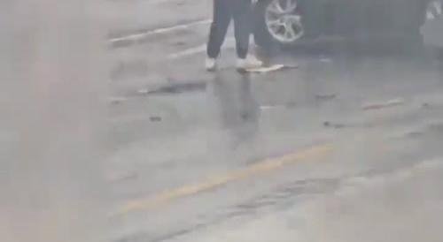 Road accident aftermath