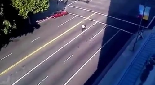 shooting in middle of street until police arrives.