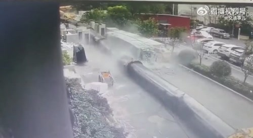 Survive that ! Guy walks away...