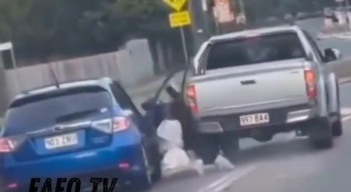 Someone getting run over..