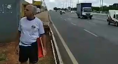 Suicide on public road
