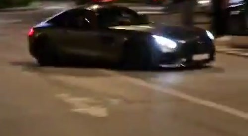 Car crashes while trying to peel out