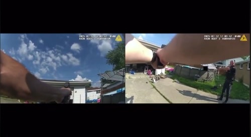 Police stabber shot