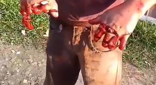 They cut off the thief's fingers