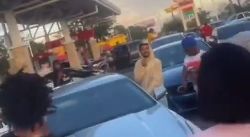 Wakanda Gas Station Ran Outta Gas - fight ensues