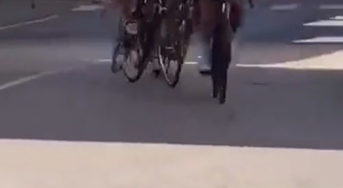 Boomer cyclist causes accident