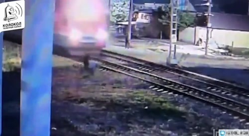 Man saves a drunk guy who fell onto railway tracks...
