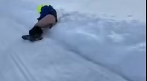 Finnish guy drops a big log