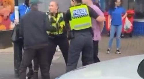 British police women mount two hot studs