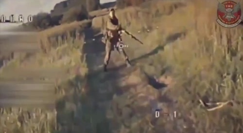 Russian soldiers targeted by Ukrainian FPV drones