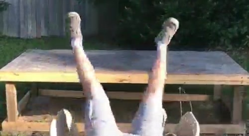 Man jumps into barbed wire... !