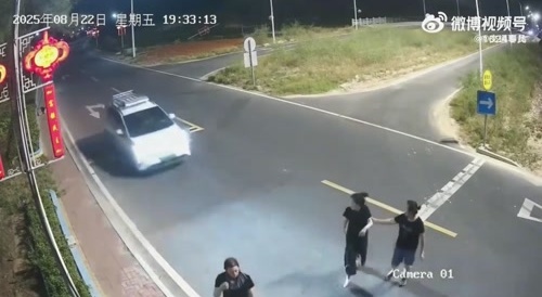 Careless people crossing the street...