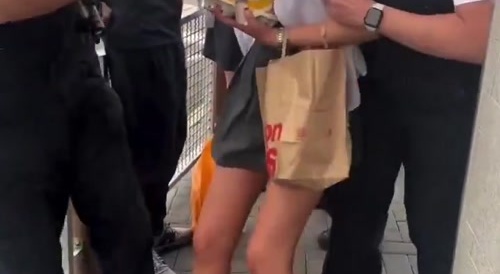 A schoolgirl was arrested at Mcdonalds
