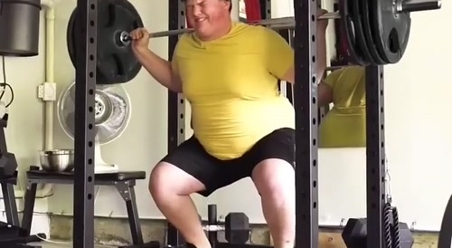 weight falls on the man