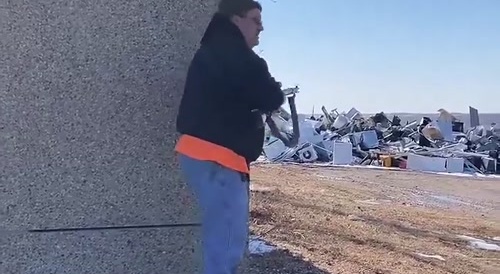 Another staged explosion gone wrong