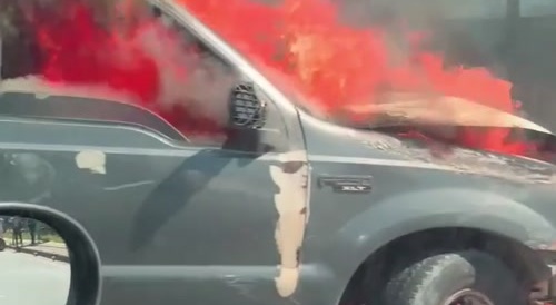 Traffic accident left chaos