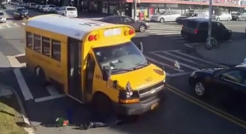 Ran over by a school bus