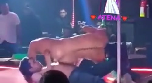 Woman pours beer from bottle in her pussy & squirts it out... !