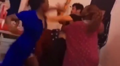 Man beaten up by the girls for trying not to pay for services... !