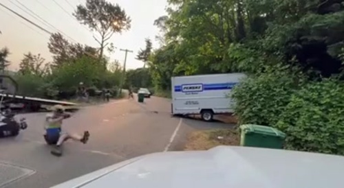 Cyclist Somersaults !!