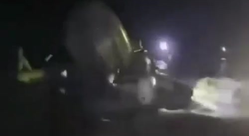 Reported footage of a Russian raiding force trying to cross the Dnipro River earlier this year.