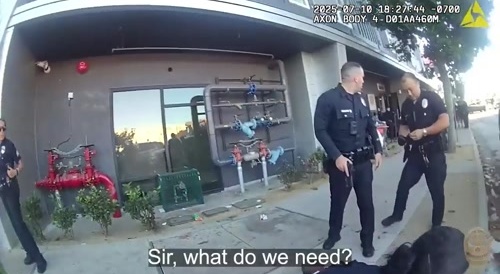 Man pointing a gun at LAPD officers is shot & killed... !